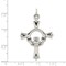 Sterling Silver Claddagh Cross Pendant Jewerly 41.4mm x 27.8mm